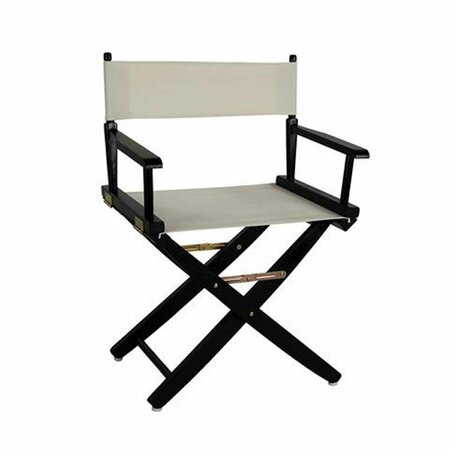 DOBA-BNT 206-02-032-12 18 in. Extra-Wide Premium Directors Chair, Black Frame with Natural Color Cover SA3286563